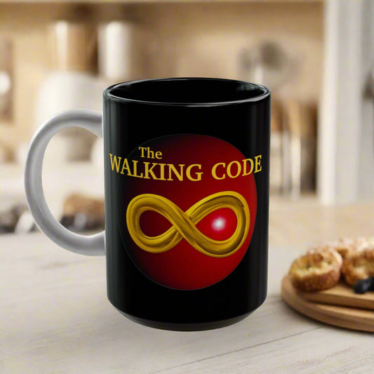 The Walking Code Logo Black Mug (11oz, 15oz)