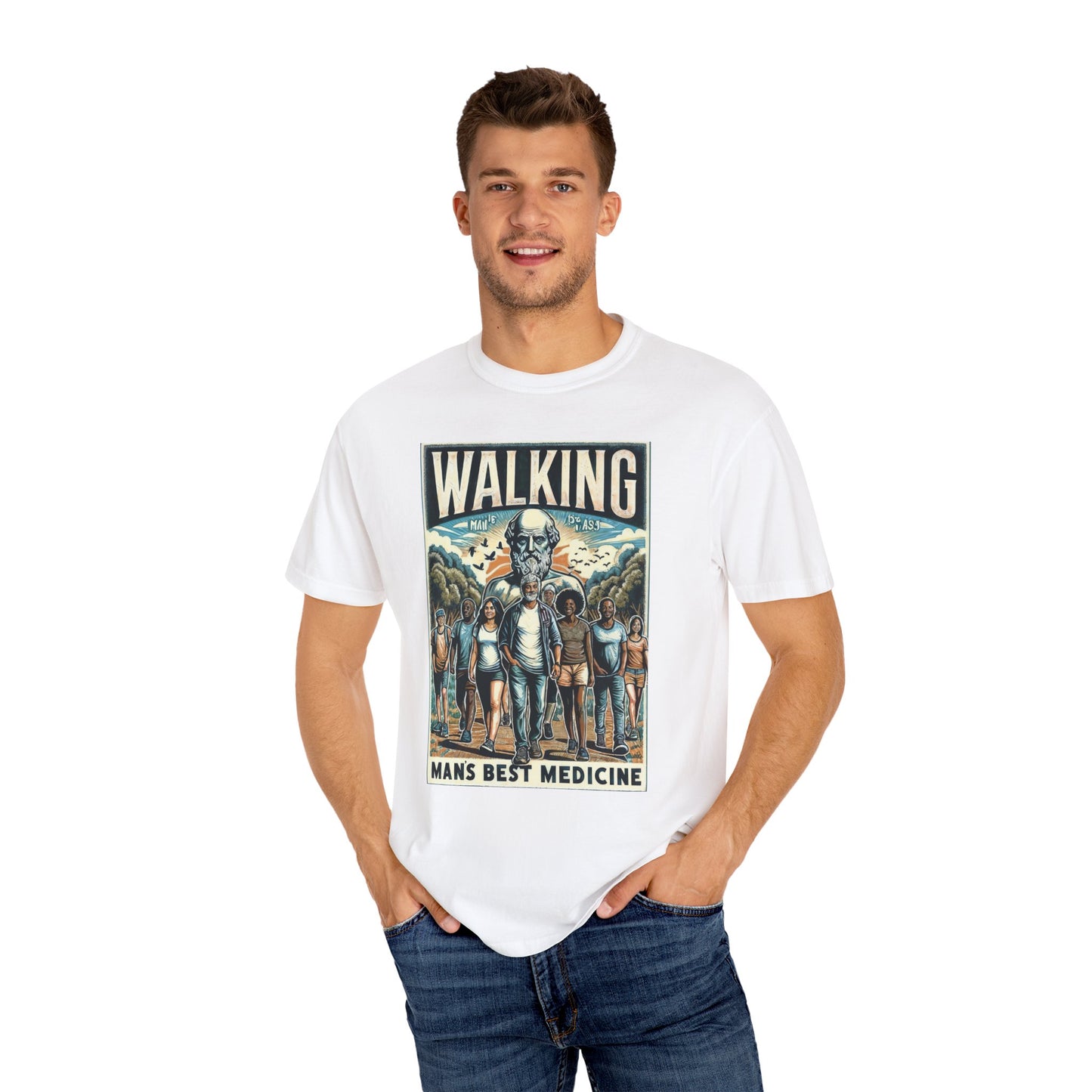 Walking: Man's Best Medicine Unisex T-Shirt