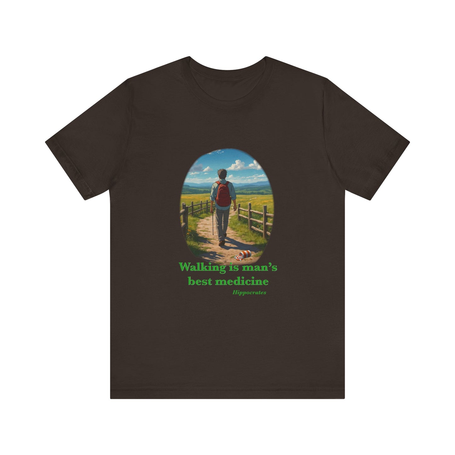 Walking is Man’s Best Medicine Unisex Jersey Short Sleeve Tee