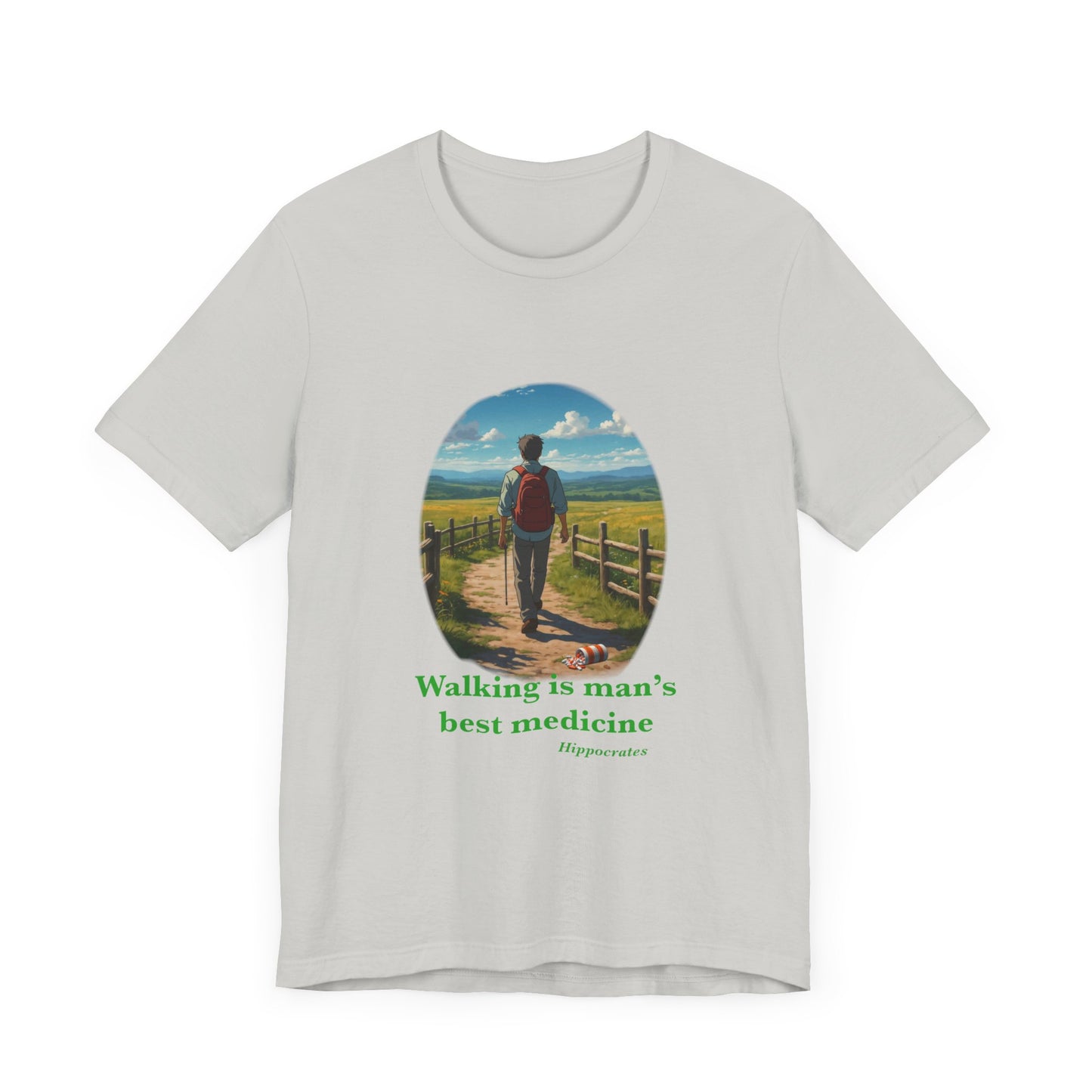 Walking is Man’s Best Medicine Unisex Jersey Short Sleeve Tee