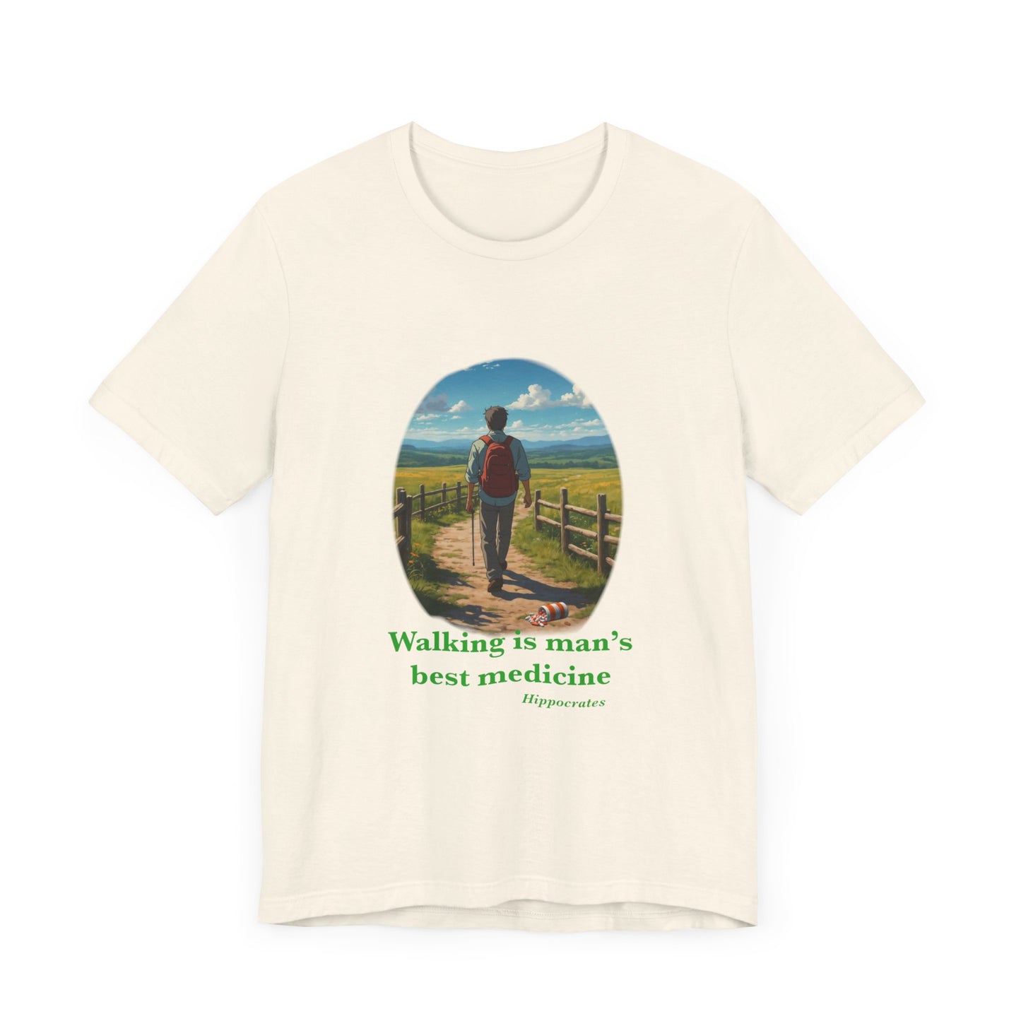 Walking is Man’s Best Medicine Unisex Jersey Short Sleeve Tee