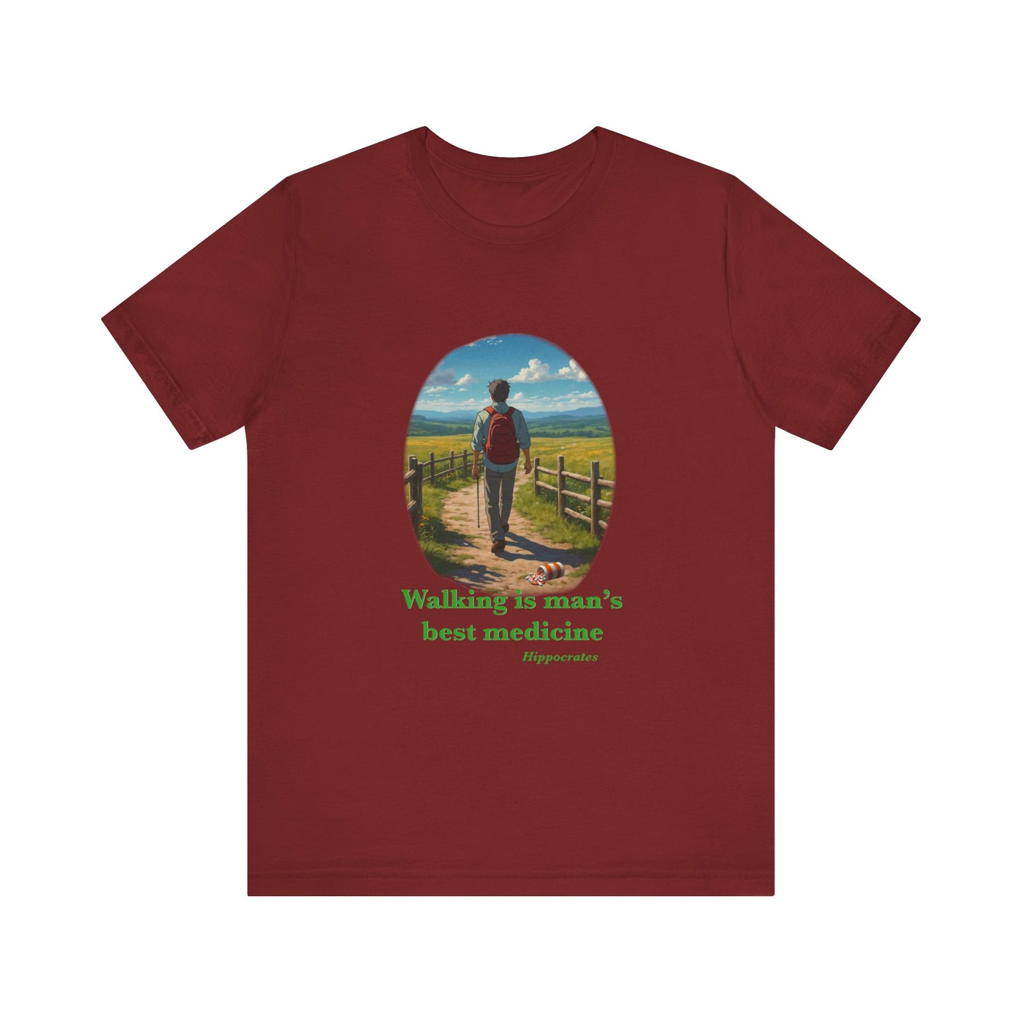 Walking is Man’s Best Medicine Unisex Jersey Short Sleeve Tee