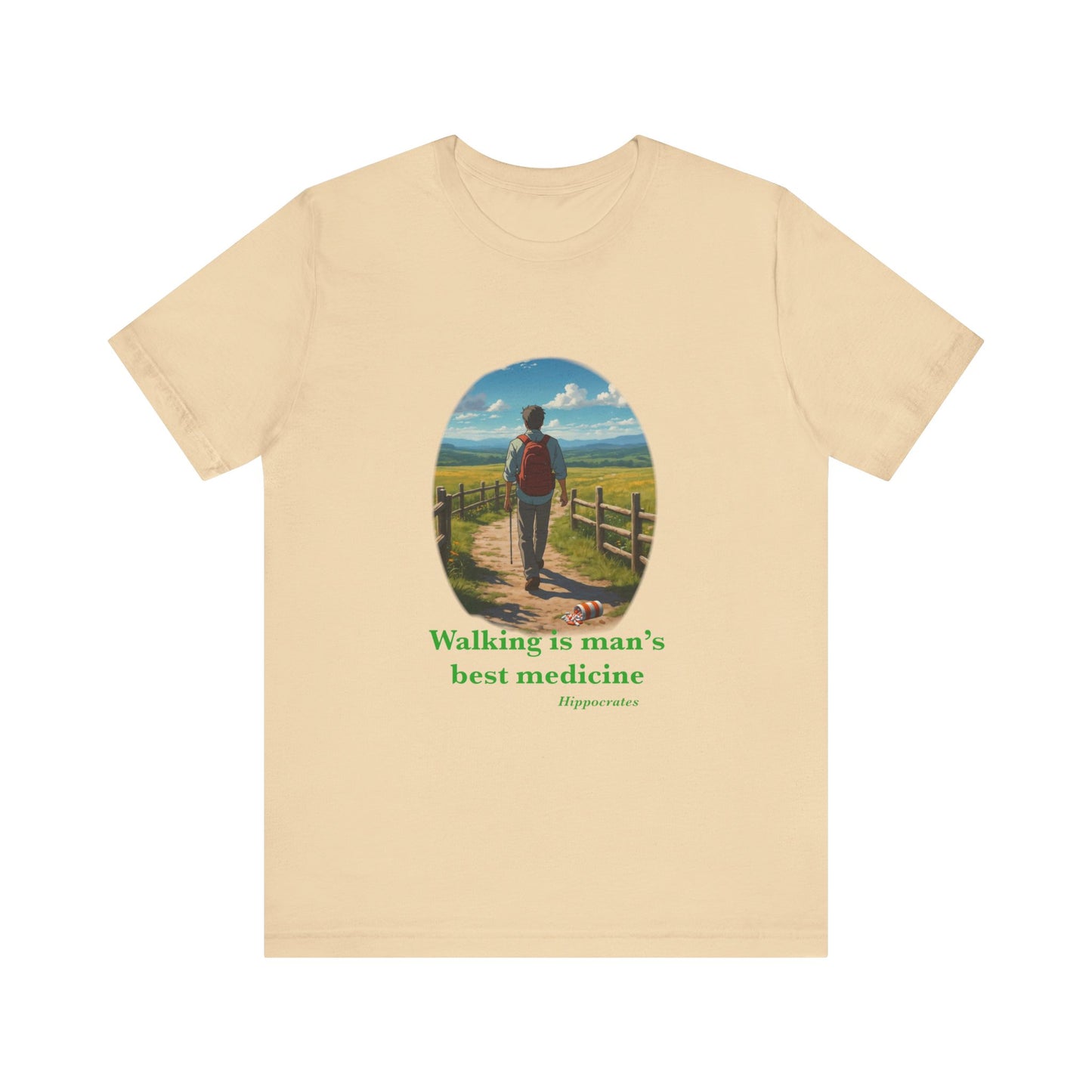 Walking is Man’s Best Medicine Unisex Jersey Short Sleeve Tee