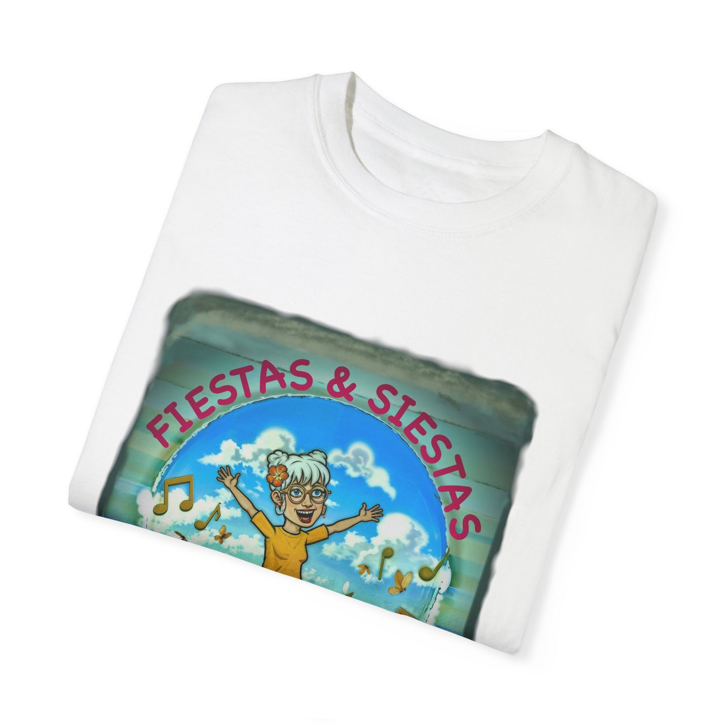 Fiestas and Siestas Unisex Garment-Dyed T-shirt