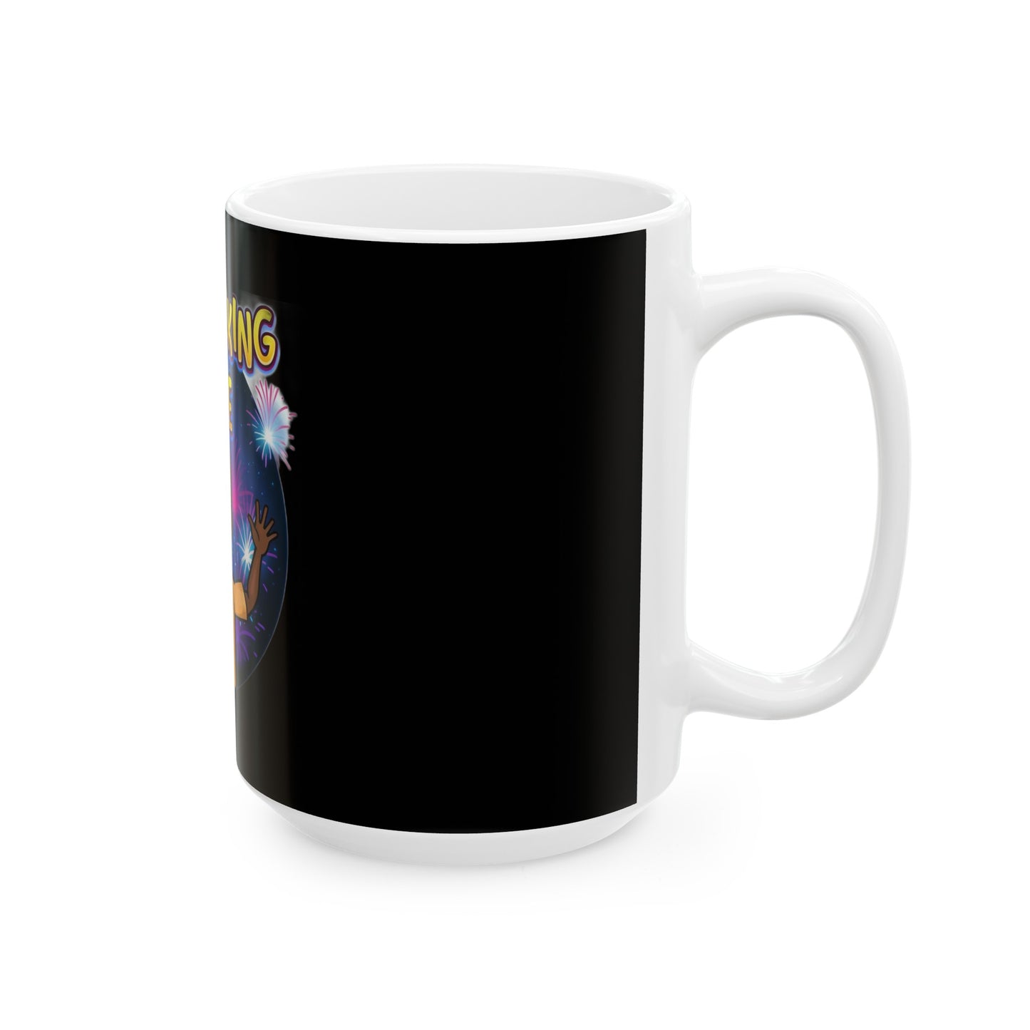 Walking Code TM Black Ceramic Mug, (11oz, 15oz)