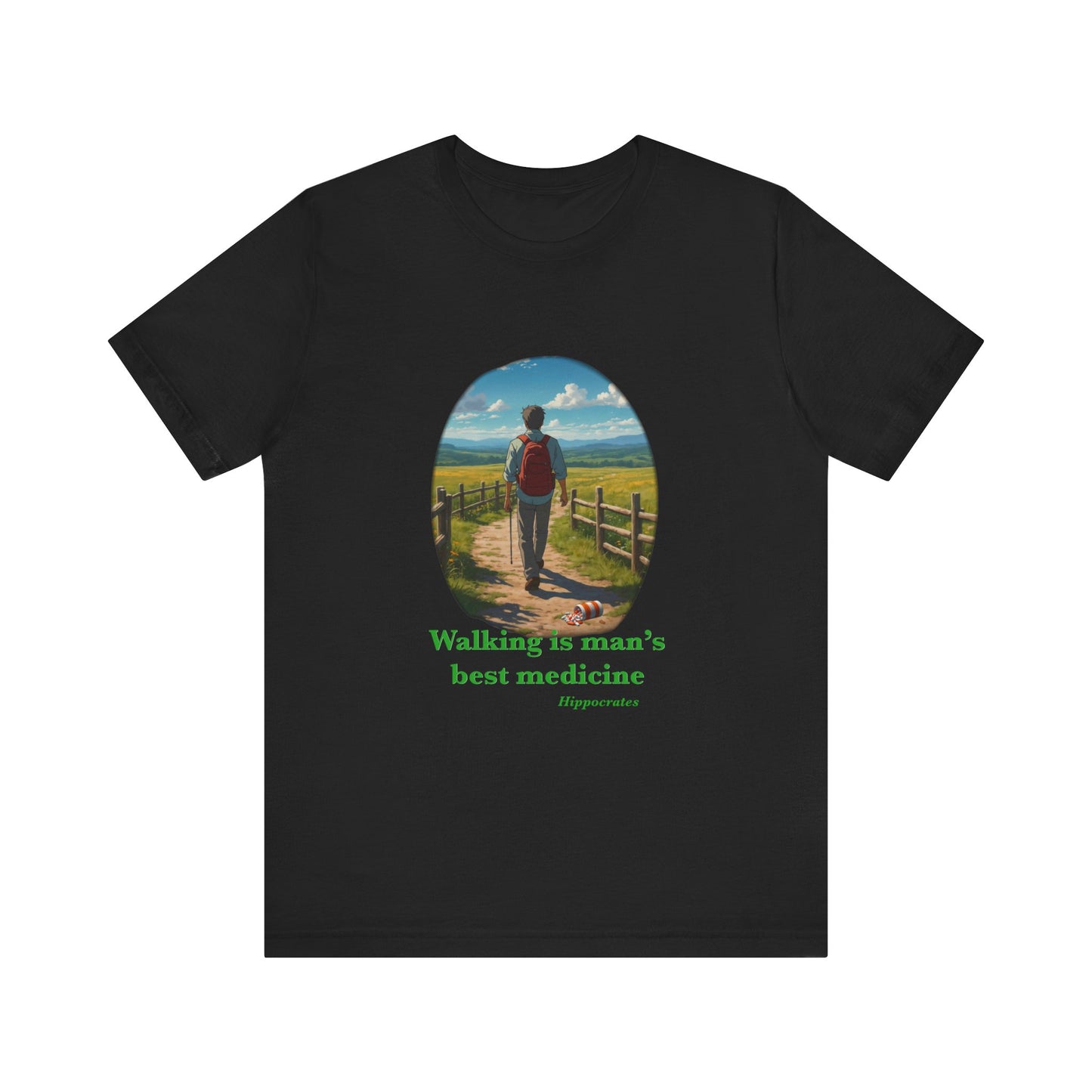 Walking is Man’s Best Medicine Unisex Jersey Short Sleeve Tee