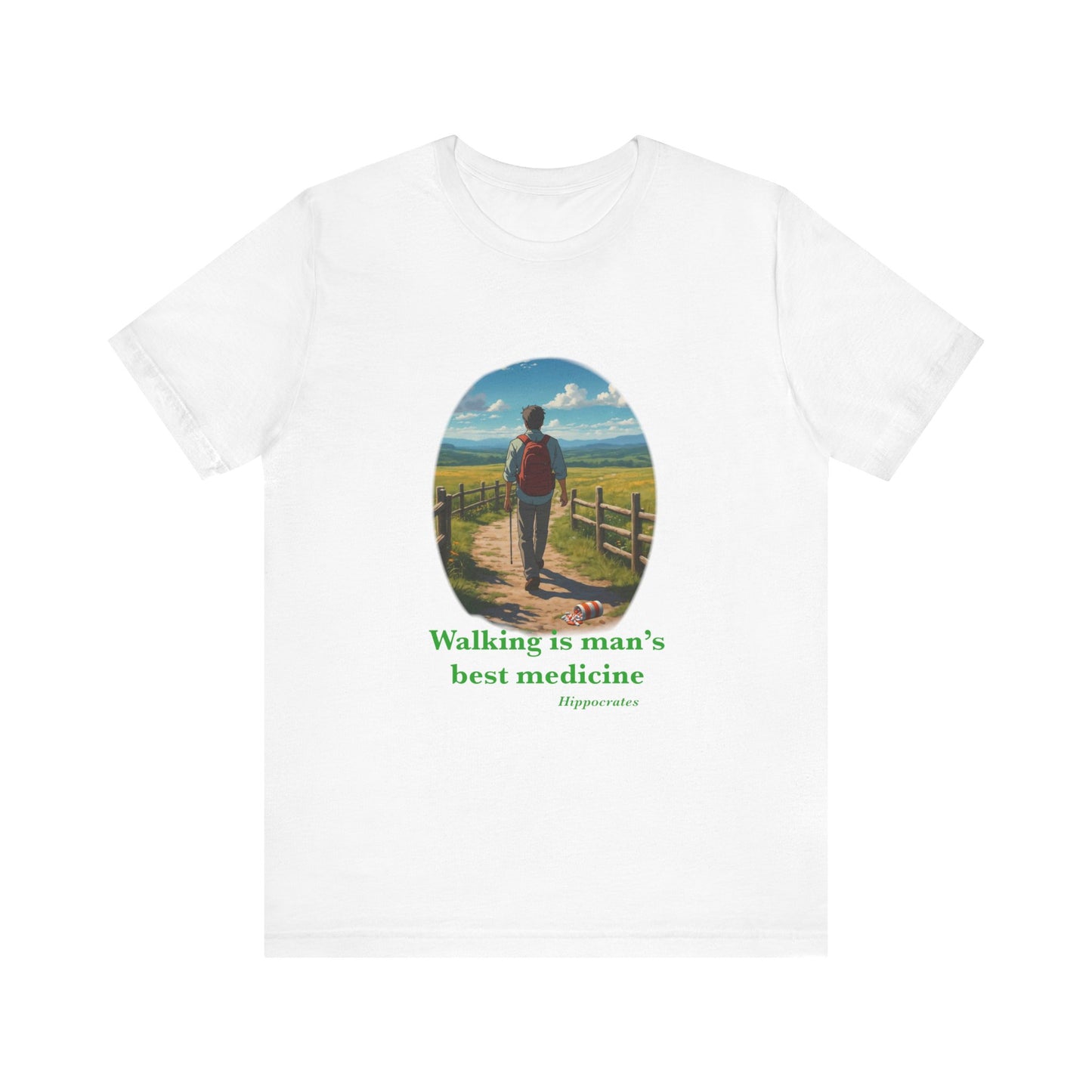 Walking is Man’s Best Medicine Unisex Jersey Short Sleeve Tee