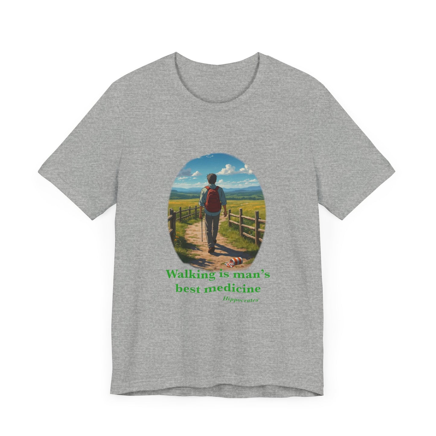 Walking is Man’s Best Medicine Unisex Jersey Short Sleeve Tee