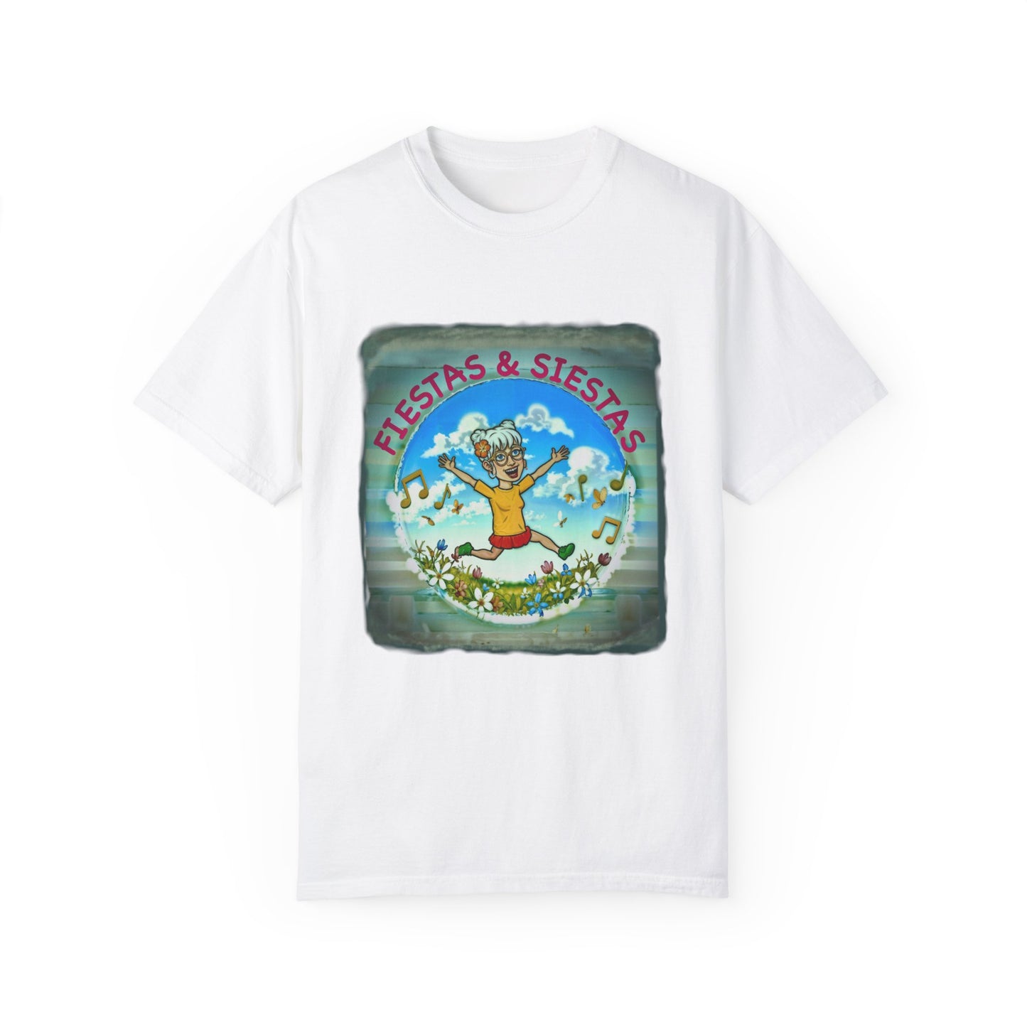 Fiestas and Siestas Unisex Garment-Dyed T-shirt