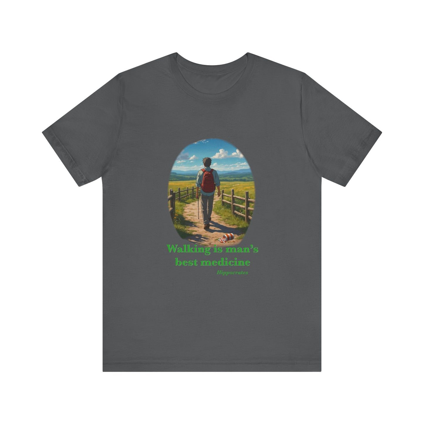 Walking is Man’s Best Medicine Unisex Jersey Short Sleeve Tee