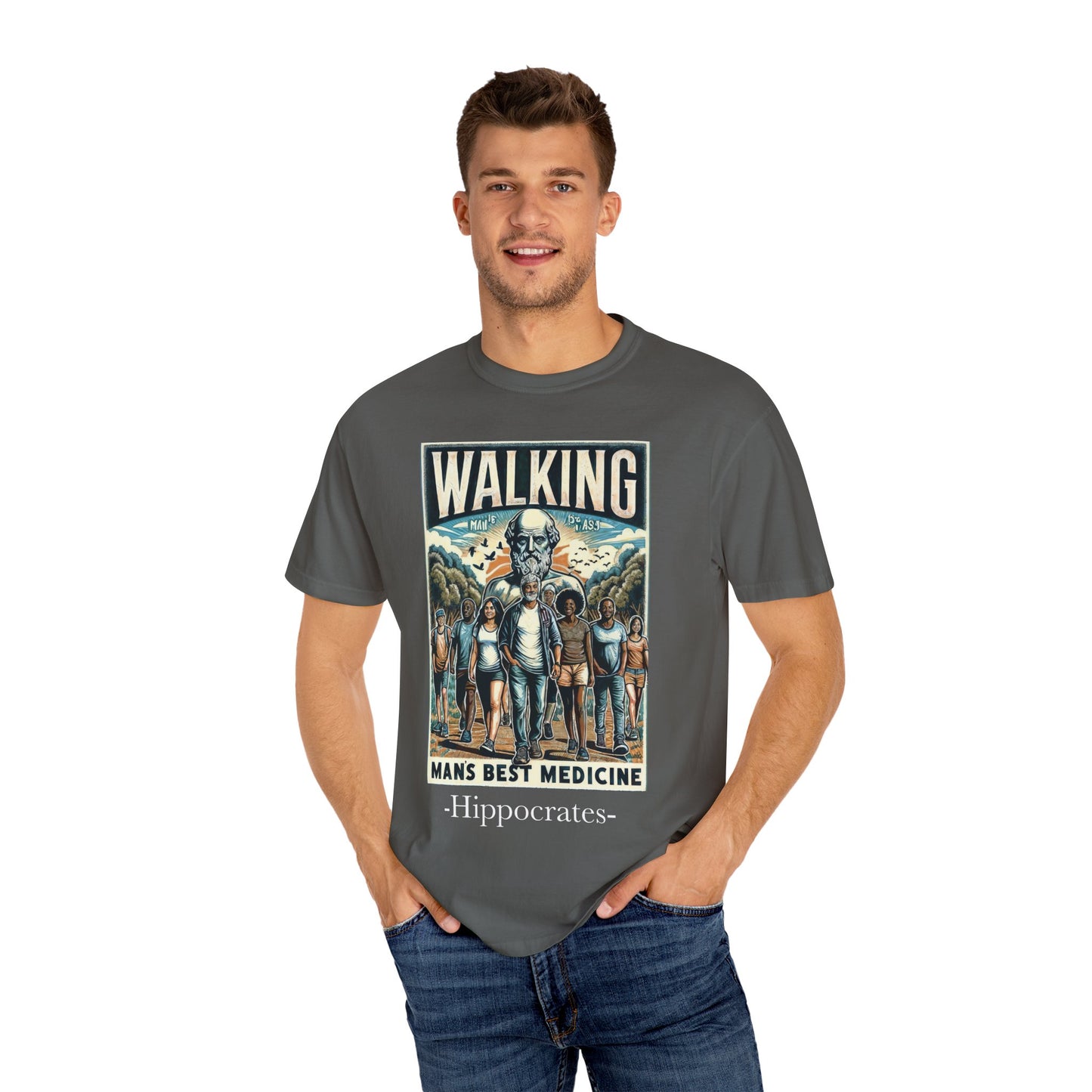 Walking: Man's Best Medicine Unisex T-Shirt
